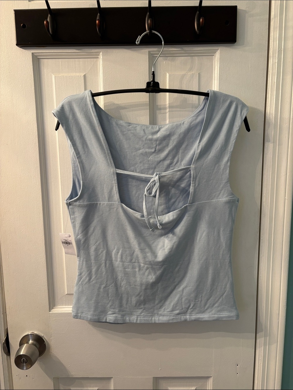 Old Navy Light Blue Tie-Back Scoop Tank